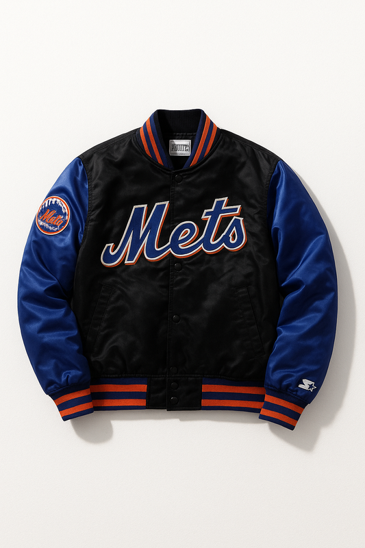 90’s New York Mets Black and Blue Jacket - Thrifted