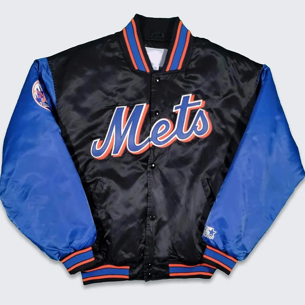 90’s New York Mets Black and Blue Jacket - Thrifted