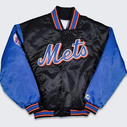 90’s New York Mets Black and Blue Jacket - Thrifted