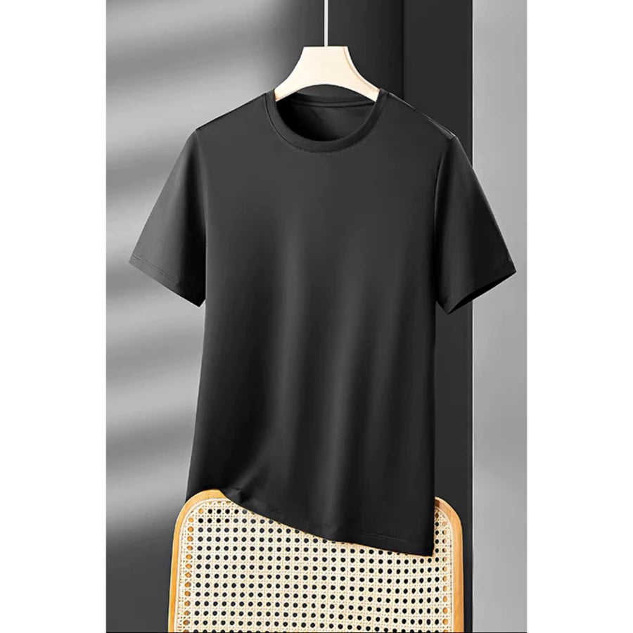 Classic Plain Crew Neck T-Shirt Premium Cotton Blend