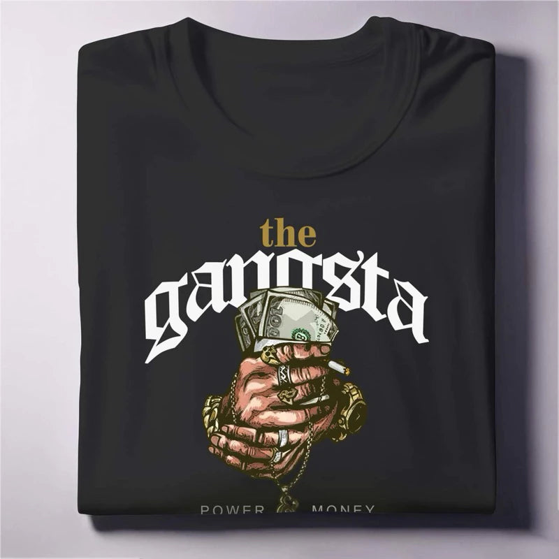 The Gangsta Graphic Tee Power & Money Streetwear Unisex
